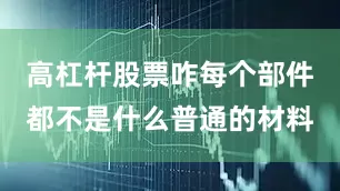 高杠杆股票咋每个部件都不是什么普通的材料