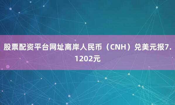 股票配资平台网址离岸人民币（CNH）兑美元报7.1202元